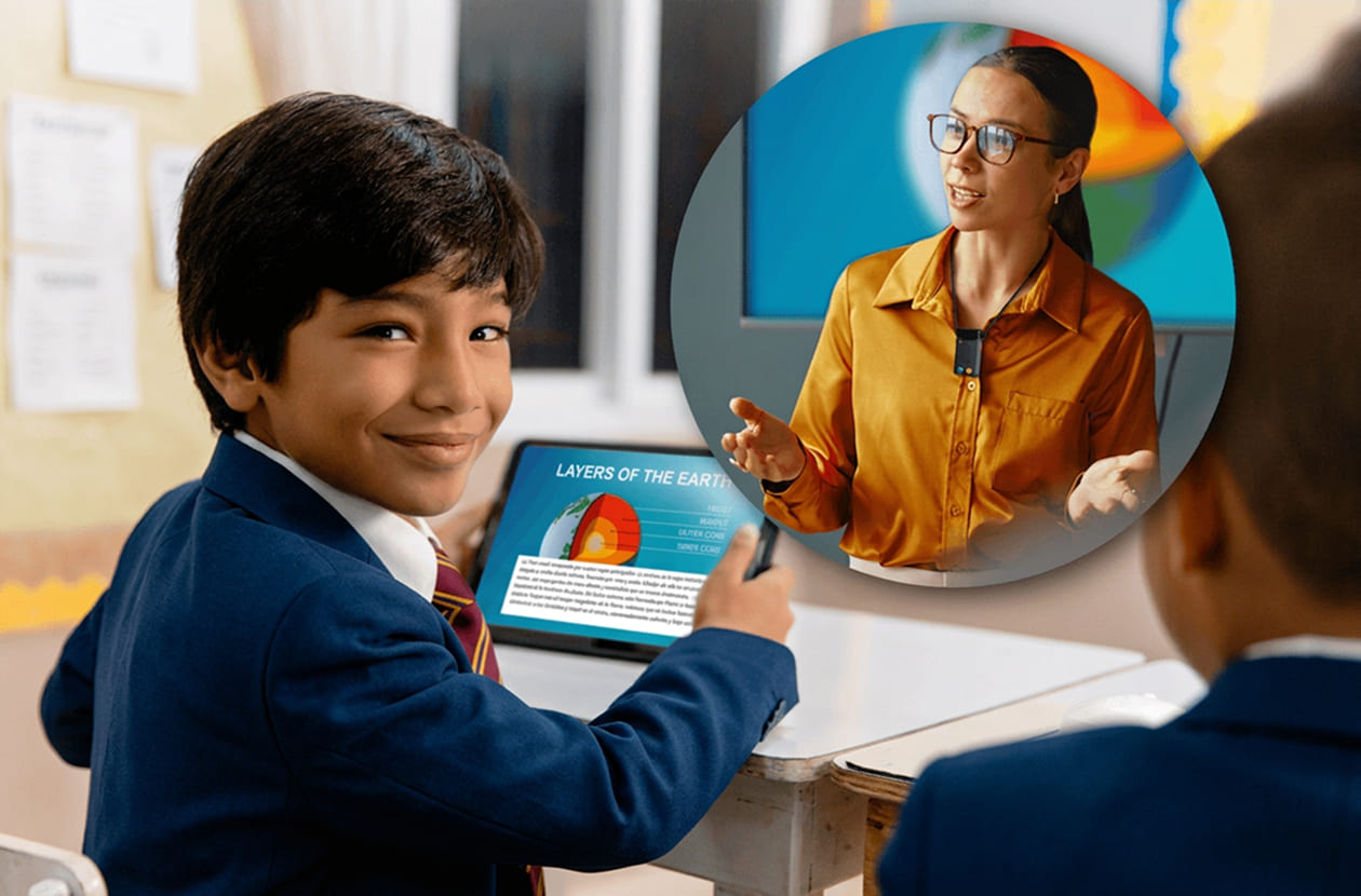 Frontrow Live Boy With Tablet Teacher Inset Main Xl Col6 Hpad60 X2 (1)